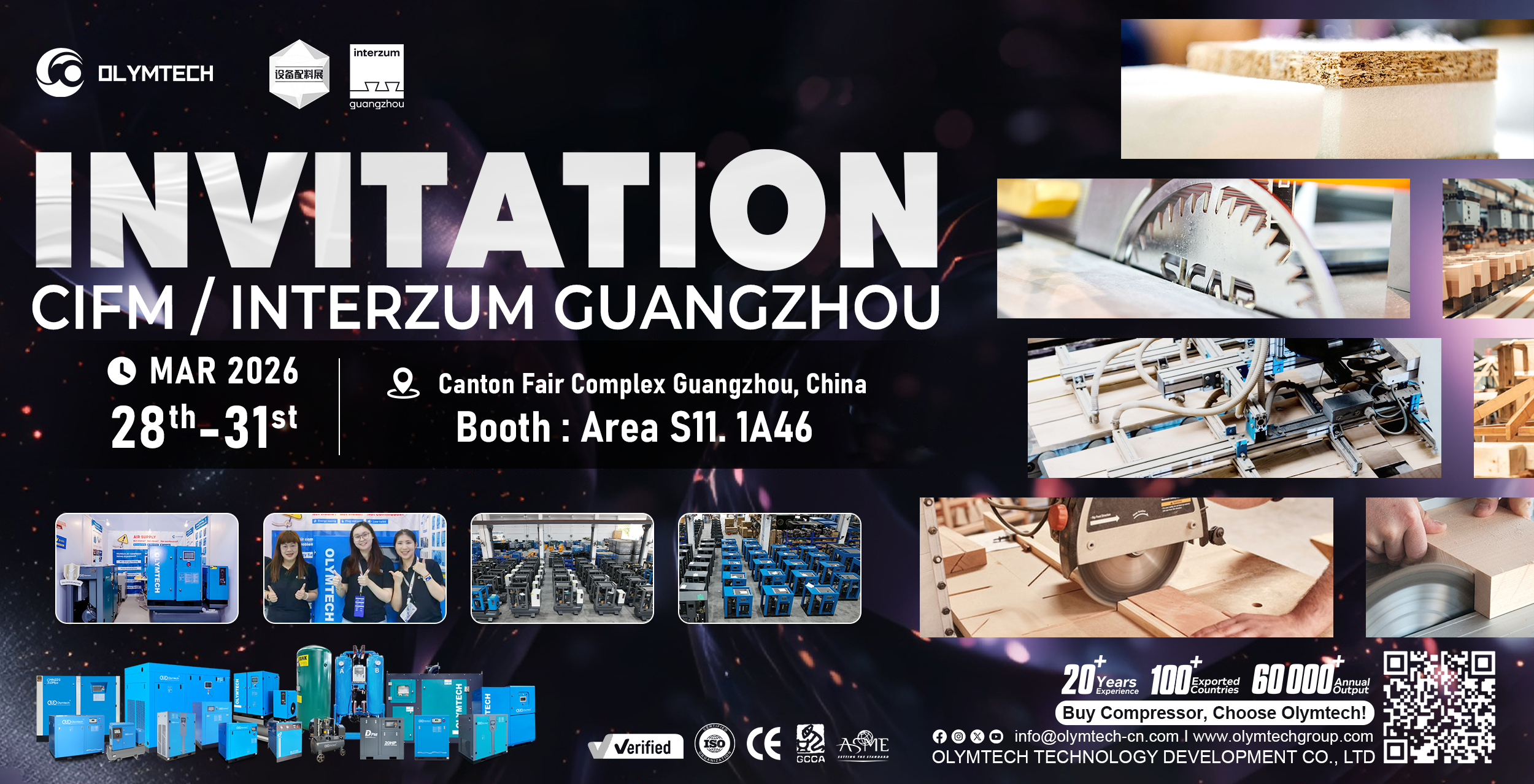 Olymtech Unveils Advanced Compressed Air Solutions at CIFM / interzum Guangzhou 2026